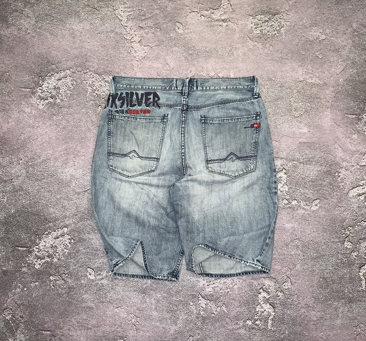 Quicksilver × Quiksilver Vintage quiksilver L denim blue cargo shorts 🩳 surfing style Size US 34 / EU 50 - 1 Thumbnail