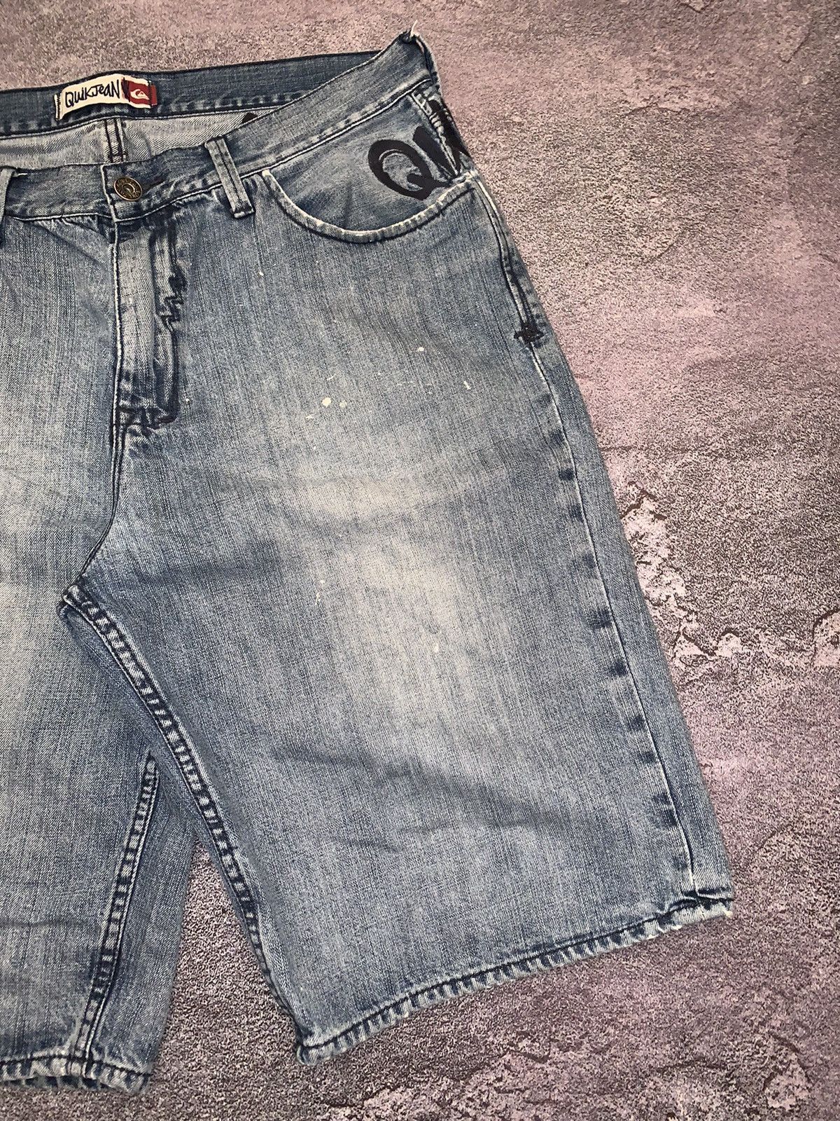Quicksilver × Quiksilver Vintage quiksilver L denim blue cargo shorts 🩳 surfing style Size US 34 / EU 50 - 9 Thumbnail