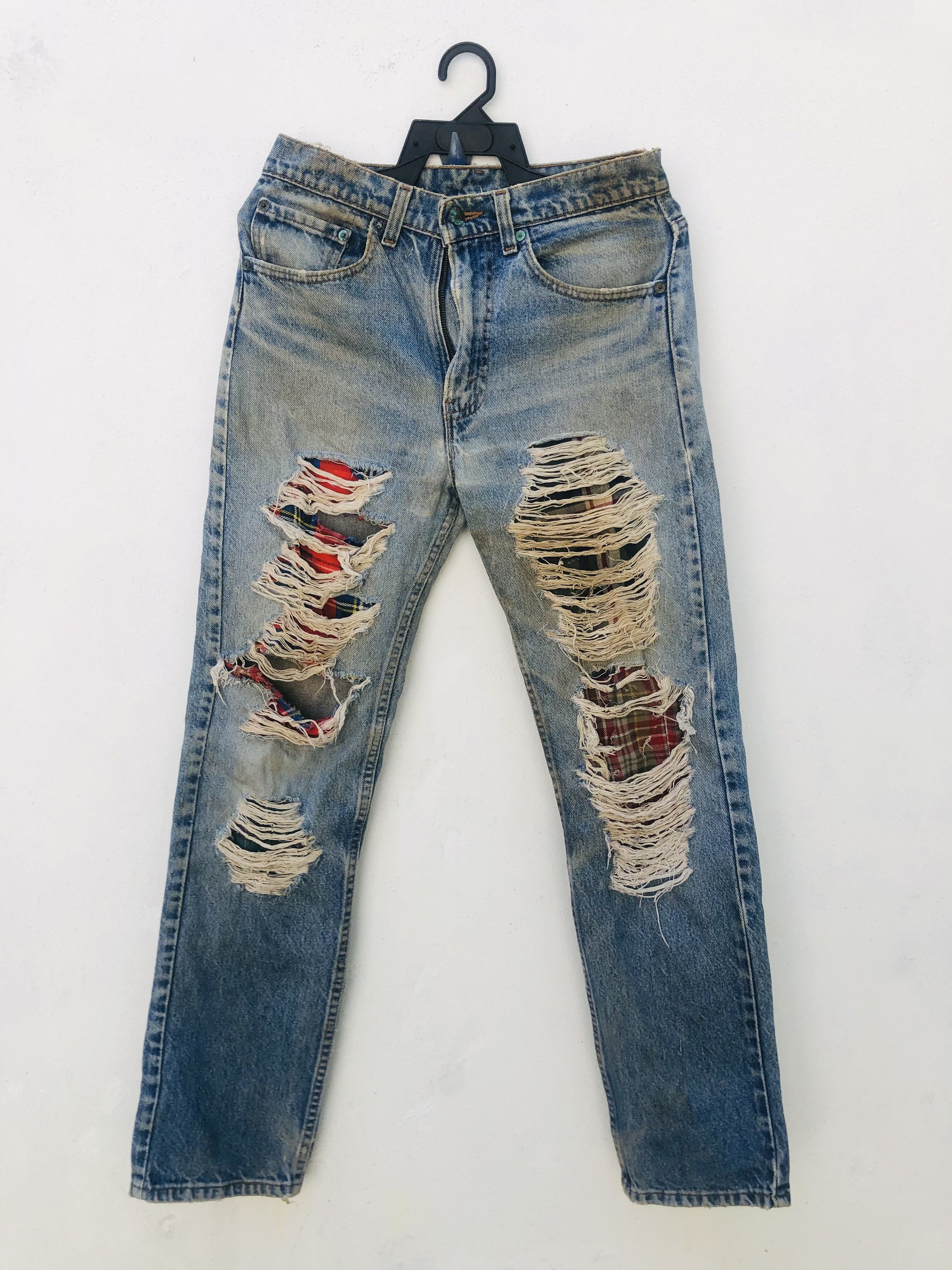 Levi's Vintage Clothing × Vintage Vintage Levis Distressed Designer Fashion Style Size US 30 / EU 46 - 1 Thumbnail