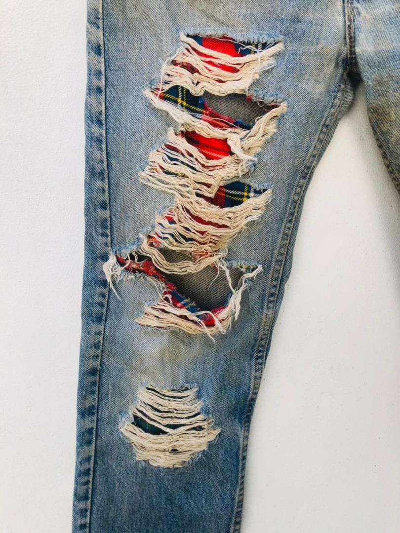 Levi's Vintage Clothing × Vintage Vintage Levis Distressed Designer Fashion Style Size US 30 / EU 46 - 5 Thumbnail