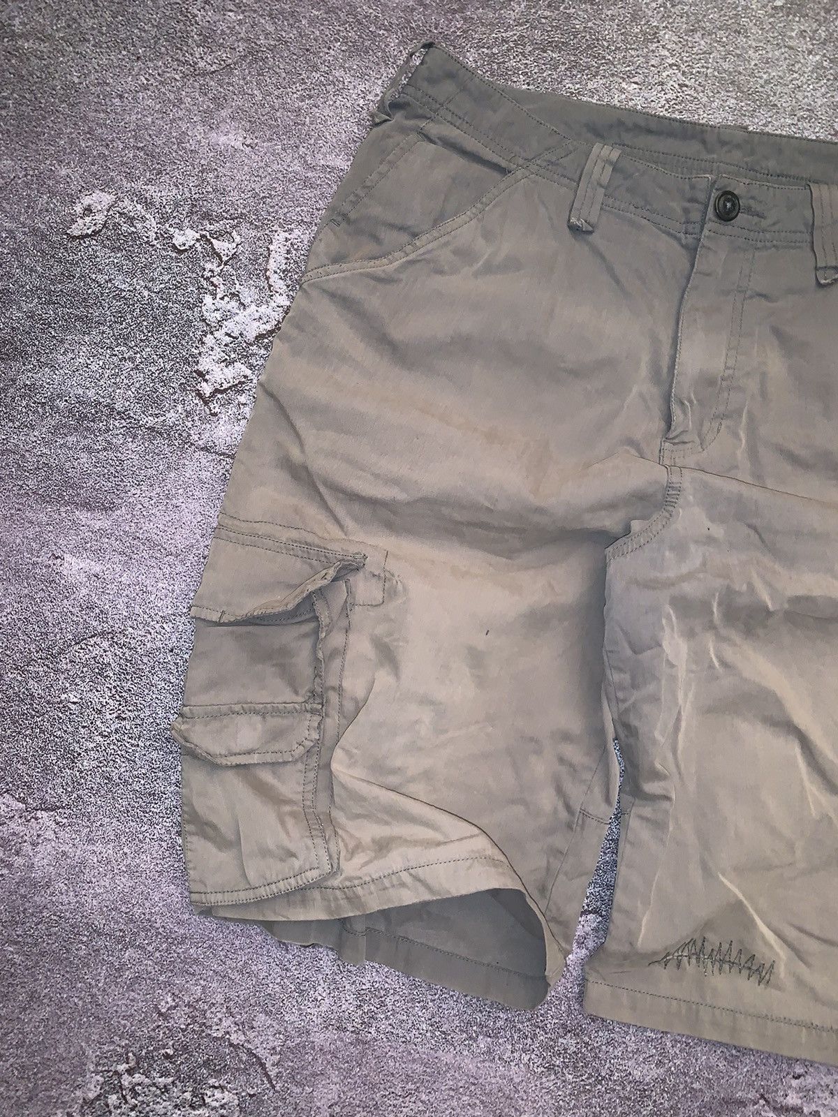 Quicksilver × Quiksilver Vintage quiksilver M faded khaki military cargo shorts 🩳 Size US 34 / EU 50 - 3 Thumbnail