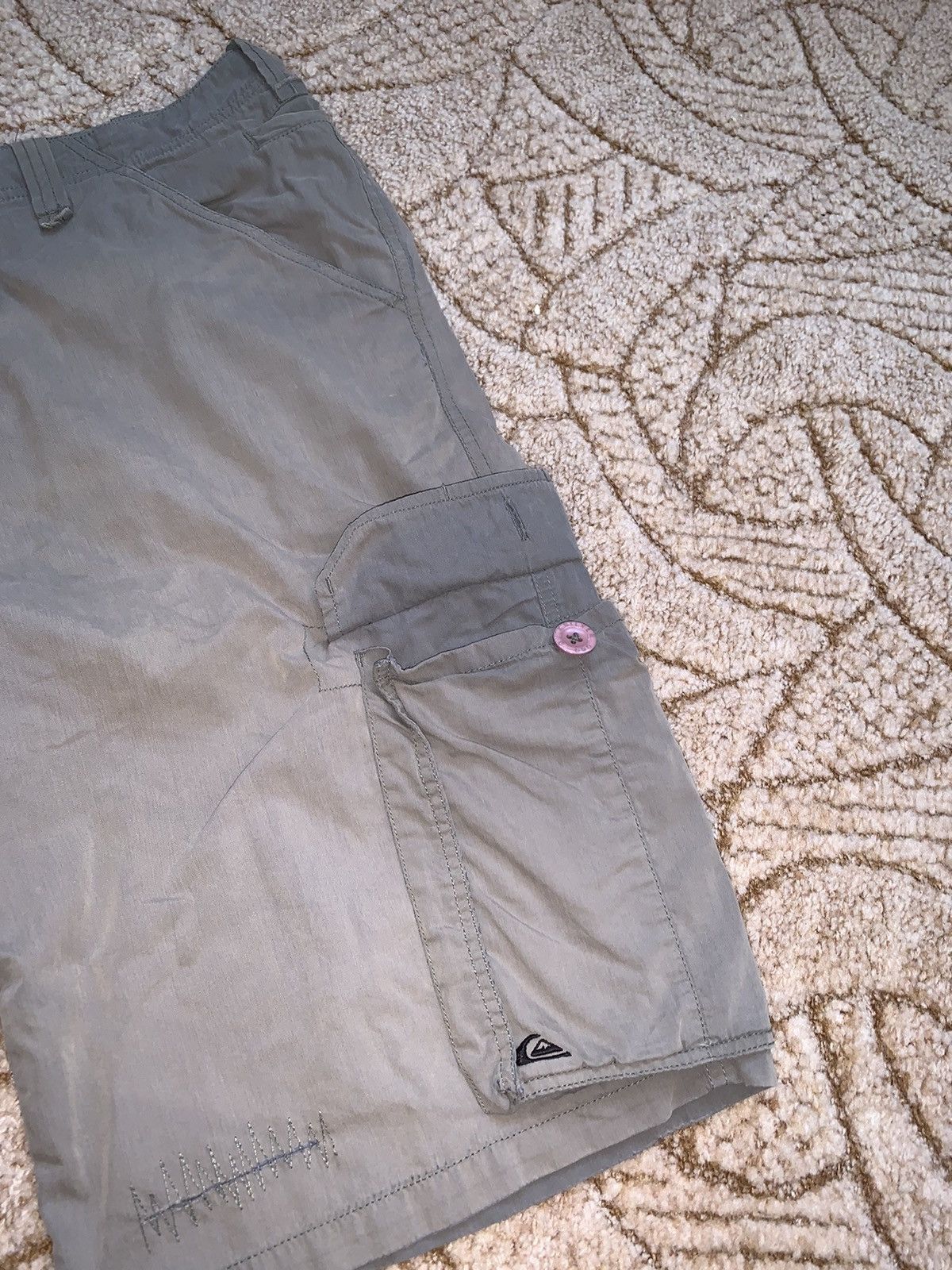 Quicksilver × Quiksilver Vintage quiksilver M faded khaki military cargo shorts 🩳 Size US 34 / EU 50 - 15 Thumbnail
