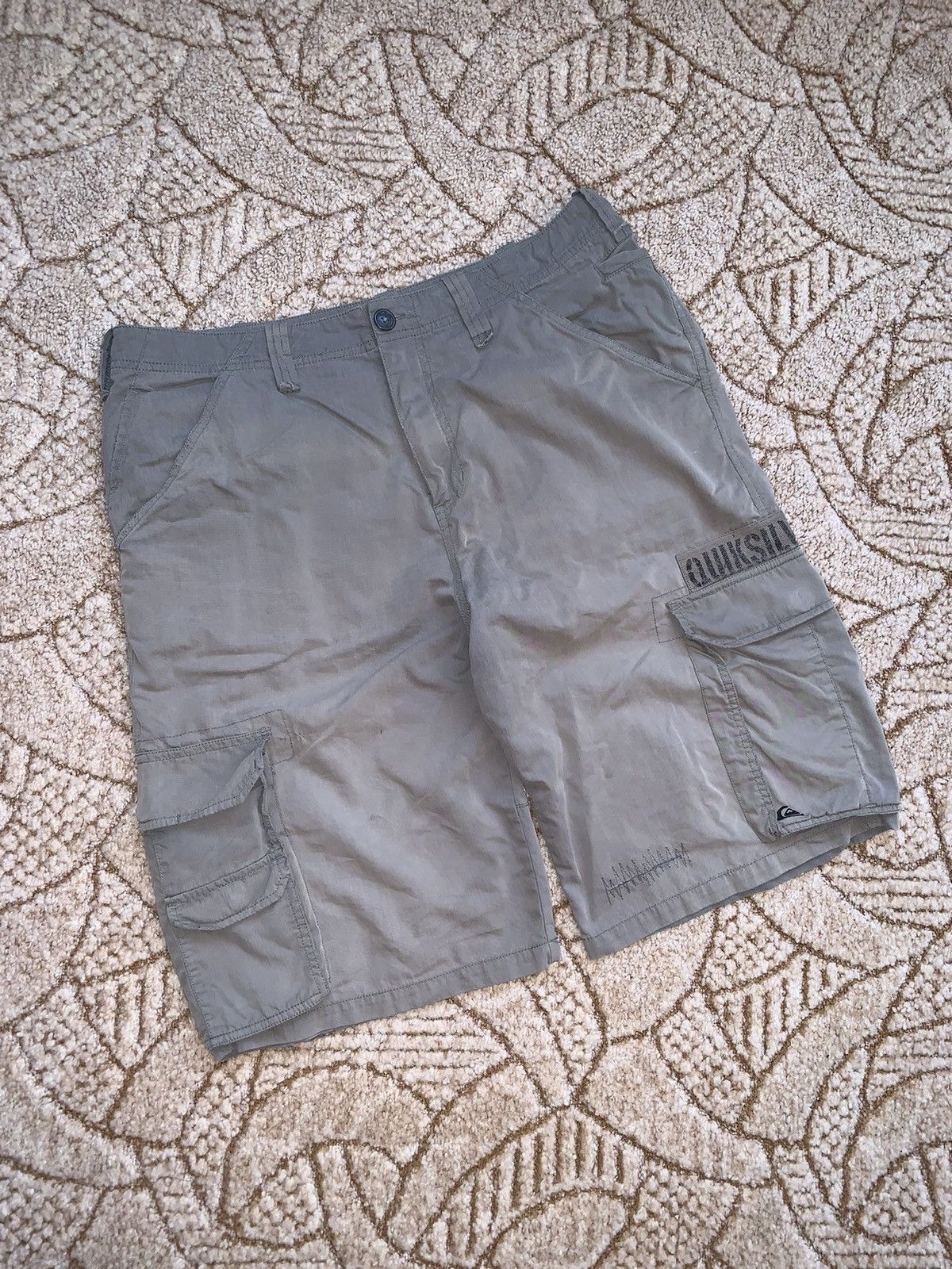 Quicksilver × Quiksilver Vintage quiksilver M faded khaki military cargo shorts 🩳 Size US 34 / EU 50 - 8 Thumbnail