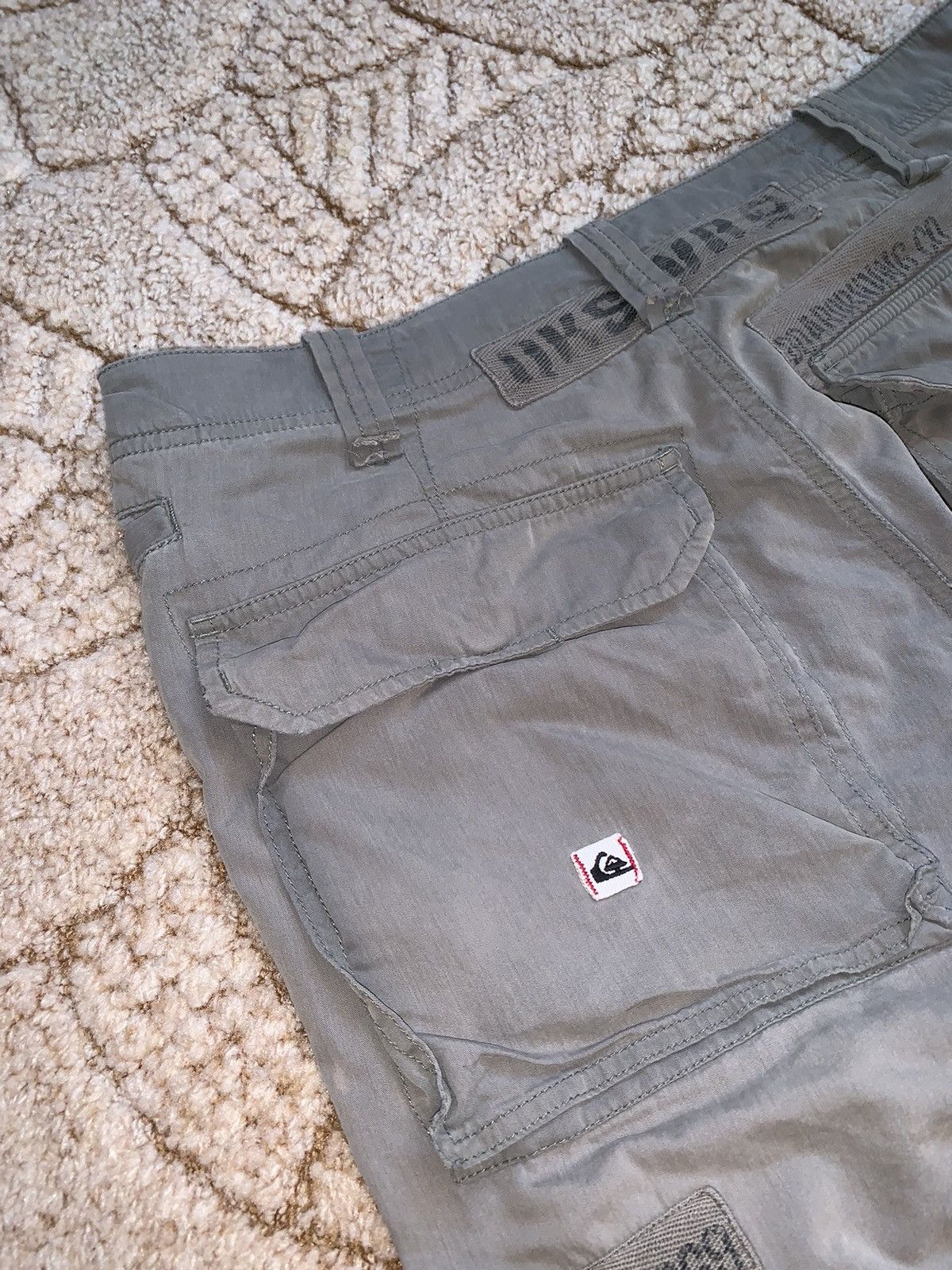 Quicksilver × Quiksilver Vintage quiksilver M faded khaki military cargo shorts 🩳 Size US 34 / EU 50 - 20 Thumbnail