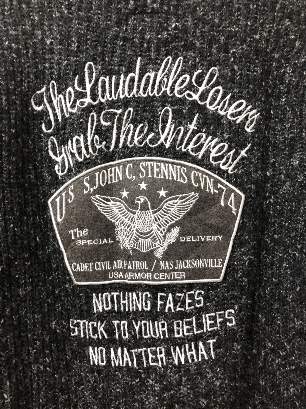 If Six Was Nine Stooges & Co Wool Knit Cardigan Size US M / EU 48-50 / 2 - 19 Thumbnail