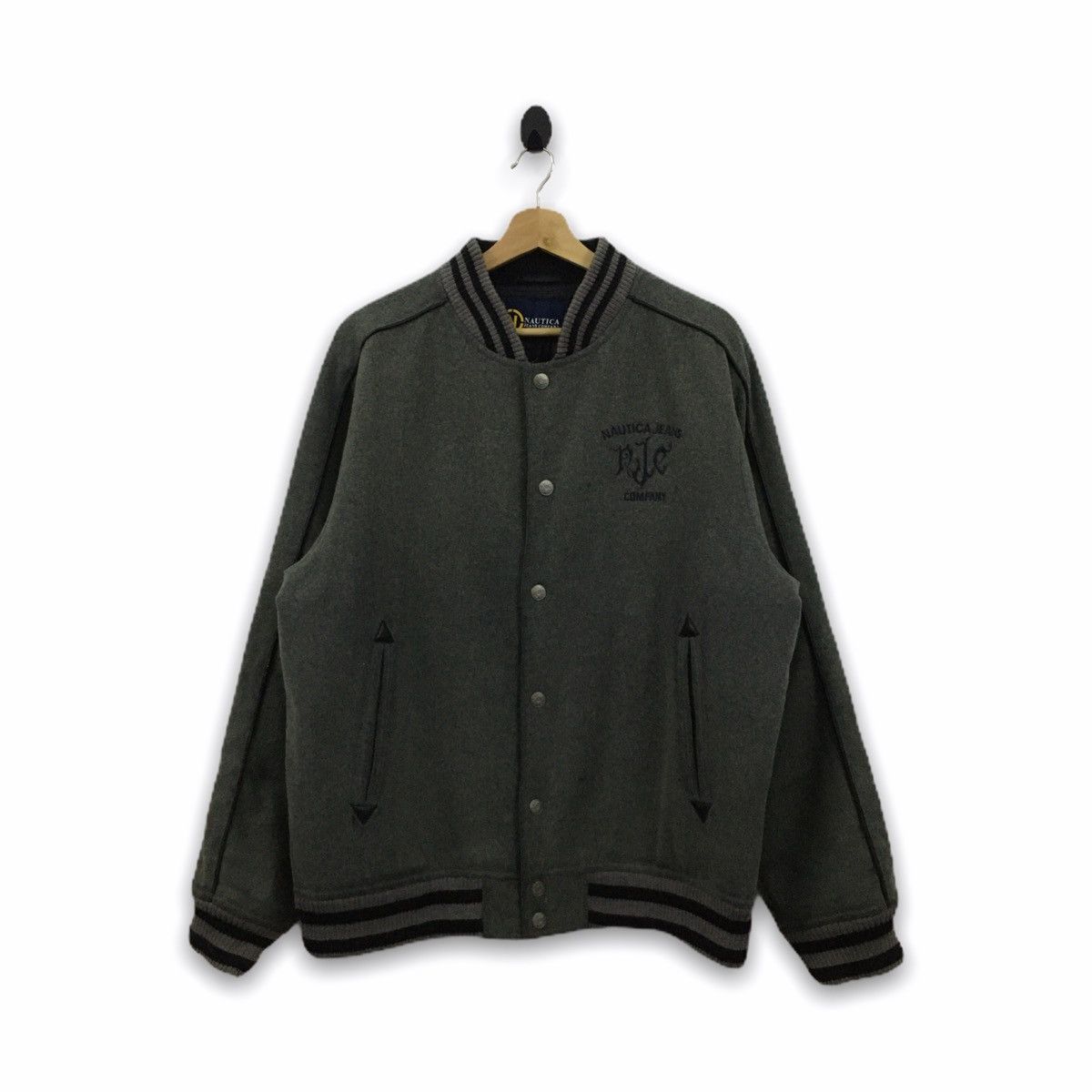 Nautica Rare Nautica Jeans Company Wool Varsity Jacket Size US L / EU 52-54 / 3 - 1 Thumbnail