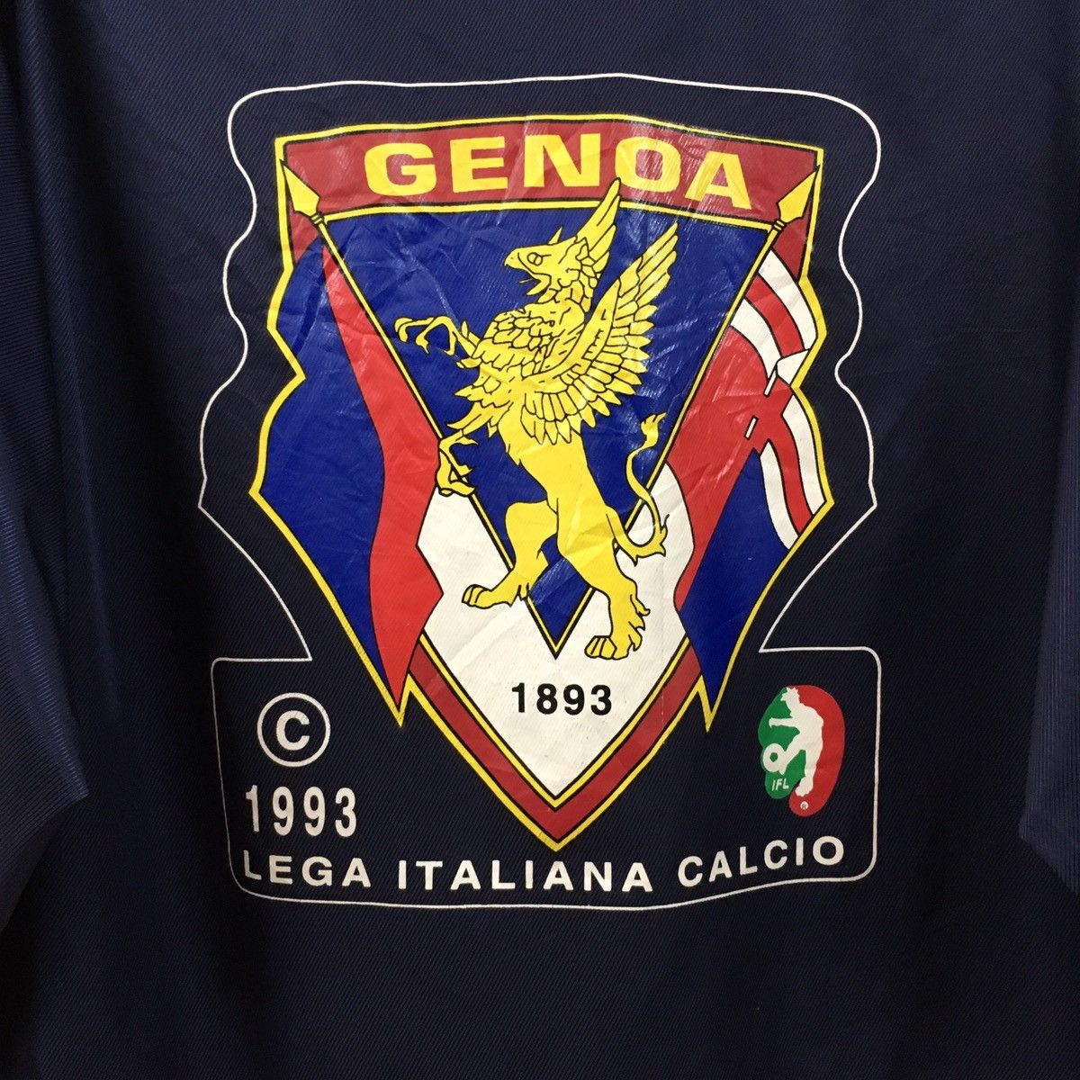 VINTAGE 93 GENOA FC LEGA ITALIANA CALCIO WINDBREAKER HOODED