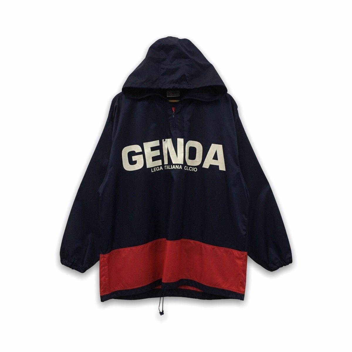 VINTAGE 93 GENOA FC LEGA ITALIANA CALCIO WINDBREAKER HOODED