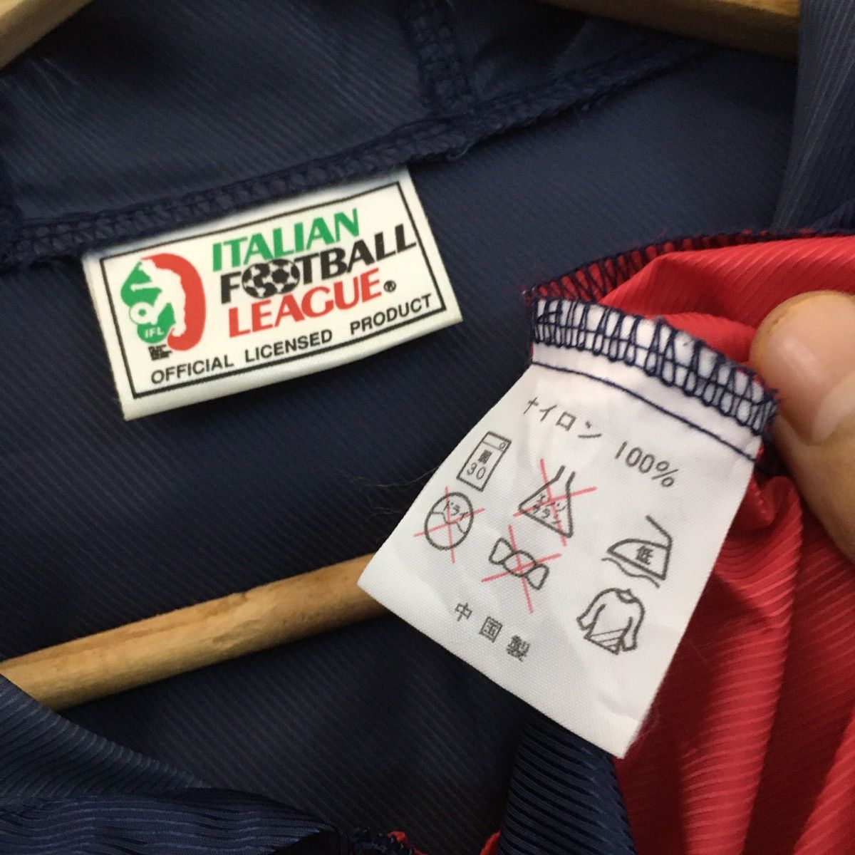 VINTAGE 93 GENOA FC LEGA ITALIANA CALCIO WINDBREAKER HOODED