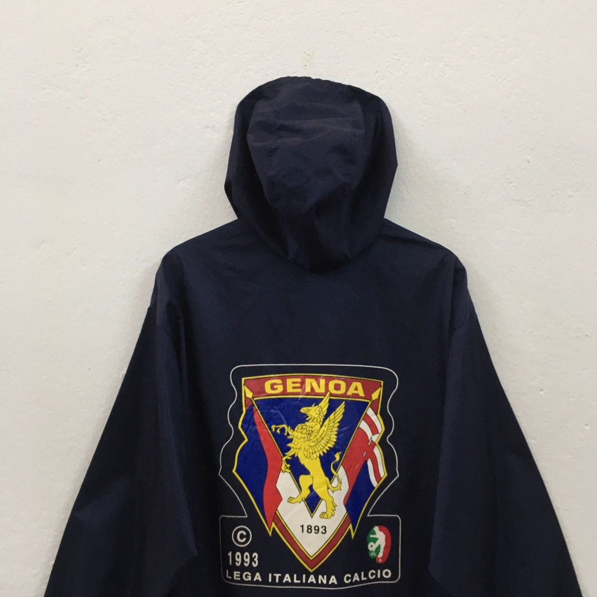 VINTAGE 93 GENOA FC LEGA ITALIANA CALCIO WINDBREAKER HOODED