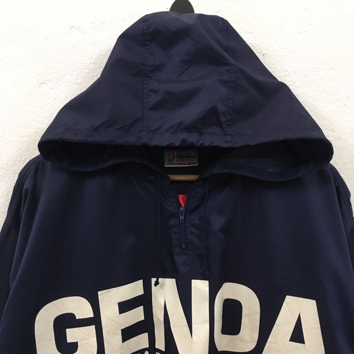 VINTAGE 93 GENOA FC LEGA ITALIANA CALCIO WINDBREAKER HOODED