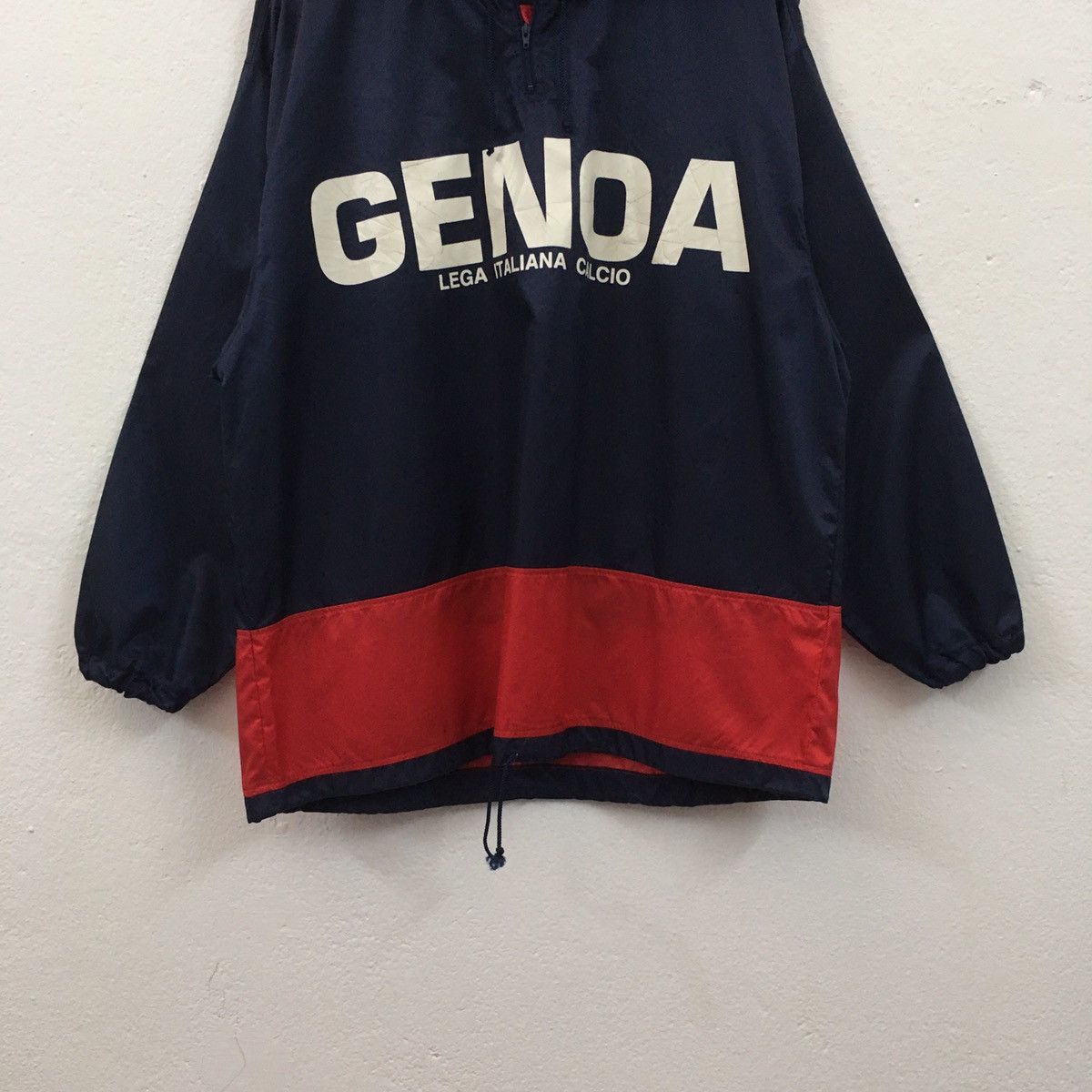 VINTAGE 93 GENOA FC LEGA ITALIANA CALCIO WINDBREAKER HOODED