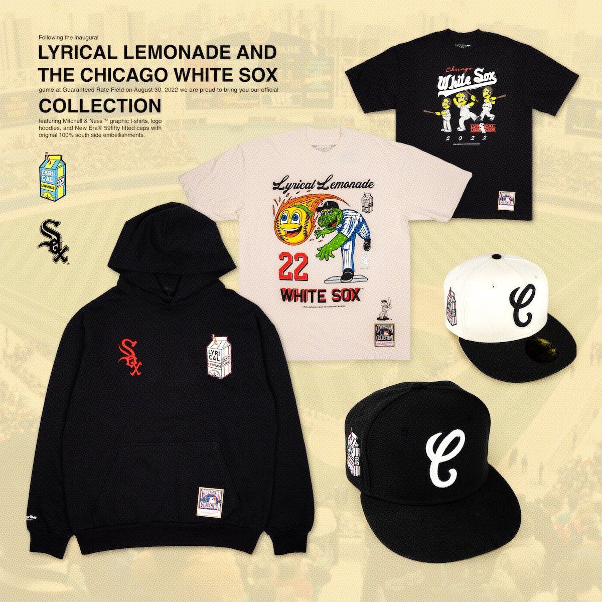 Lyrical Lemonade x Chicago White Sox Black Tee