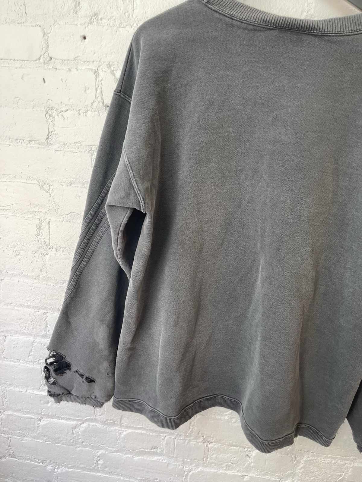 Adidas × Vintage Vintage THRASHED Faded Black Wash XL Adidas Sweater Size US XL / EU 56 / 4 - 10 Thumbnail