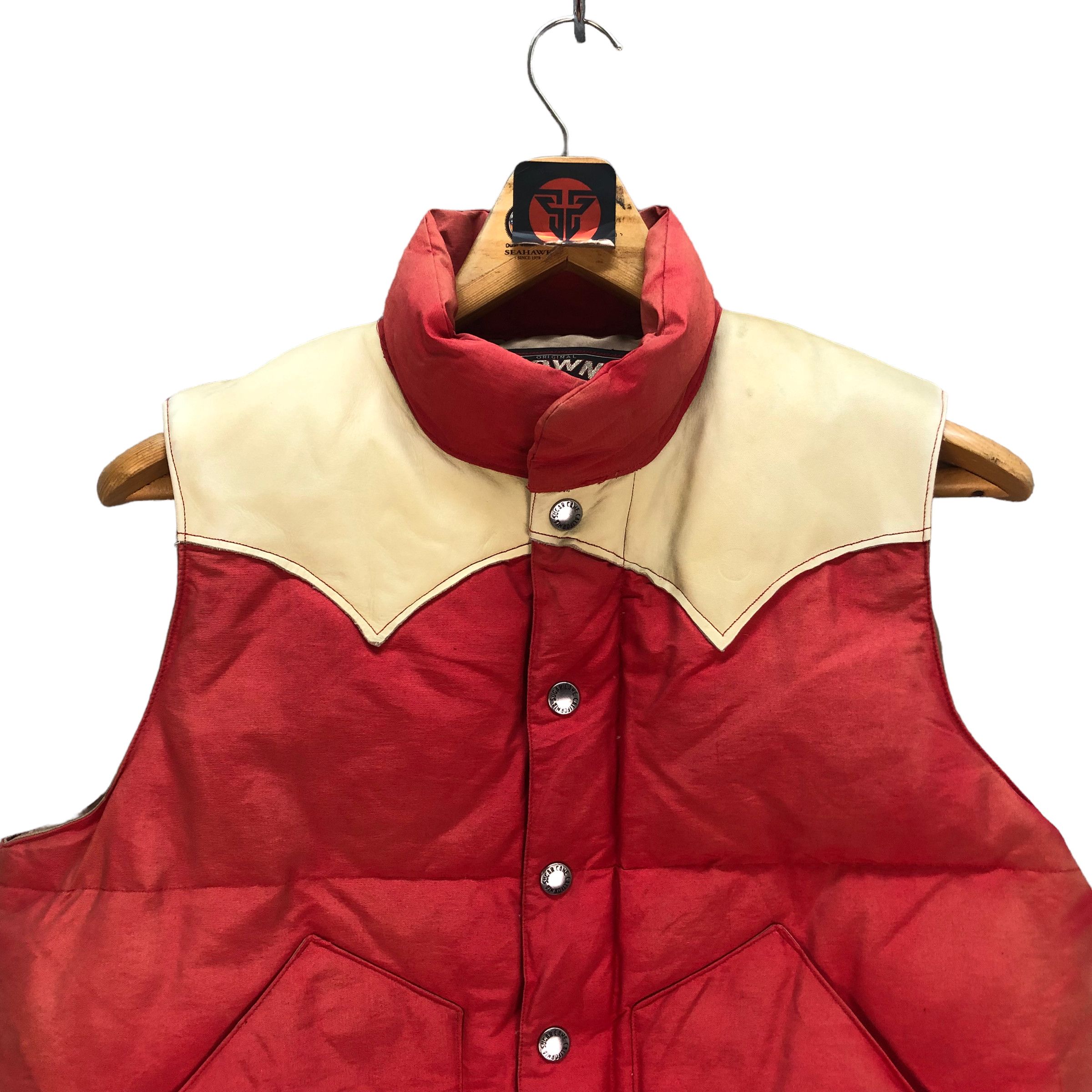 Sugar Cane VINTAGE SUGAR CANE LEATHER PART DOWN VEST #7276-124 Size US M / EU 48-50 / 2 - 2 Thumbnail