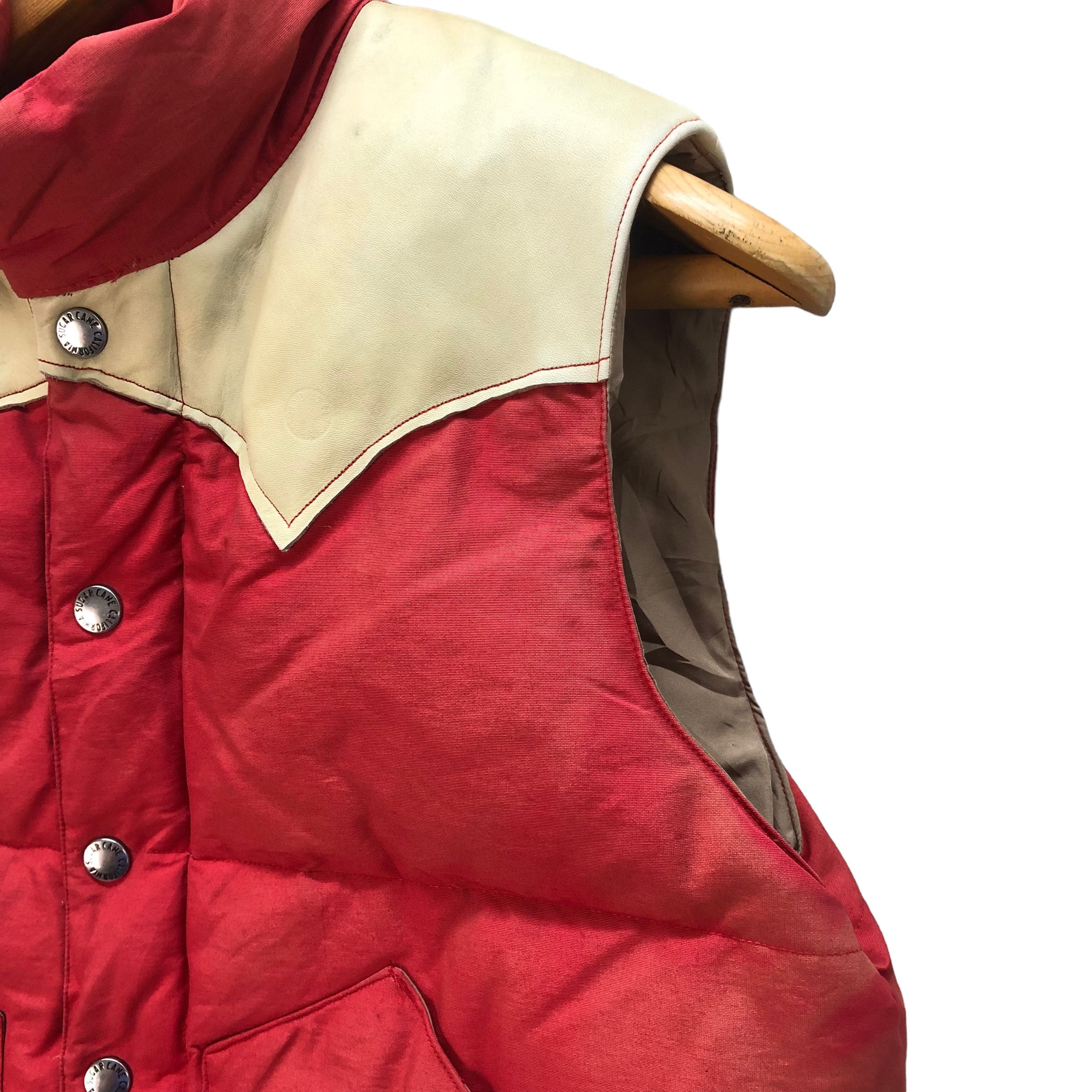Sugar Cane VINTAGE SUGAR CANE LEATHER PART DOWN VEST #7276-124 Size US M / EU 48-50 / 2 - 6 Thumbnail