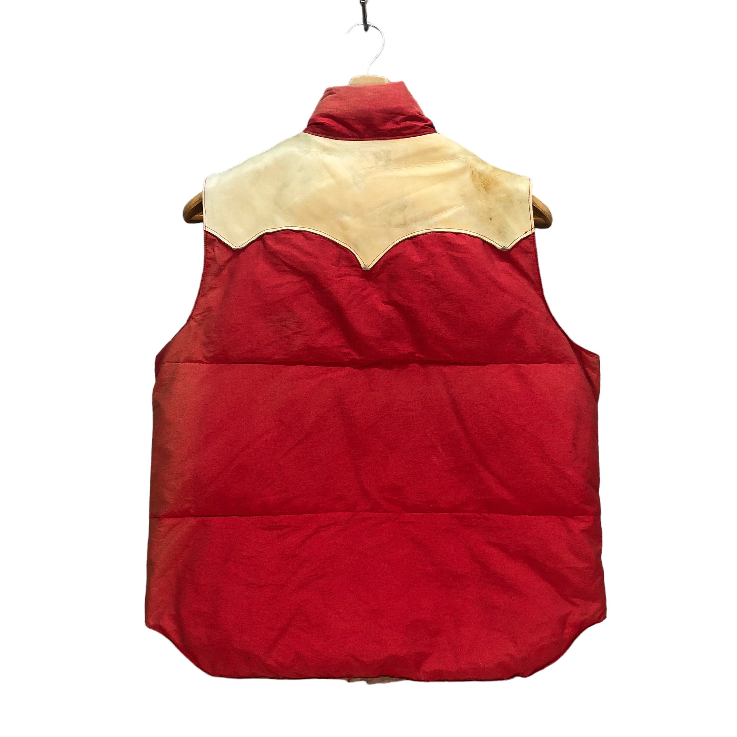 Sugar Cane VINTAGE SUGAR CANE LEATHER PART DOWN VEST #7276-124 Size US M / EU 48-50 / 2 - 12 Thumbnail