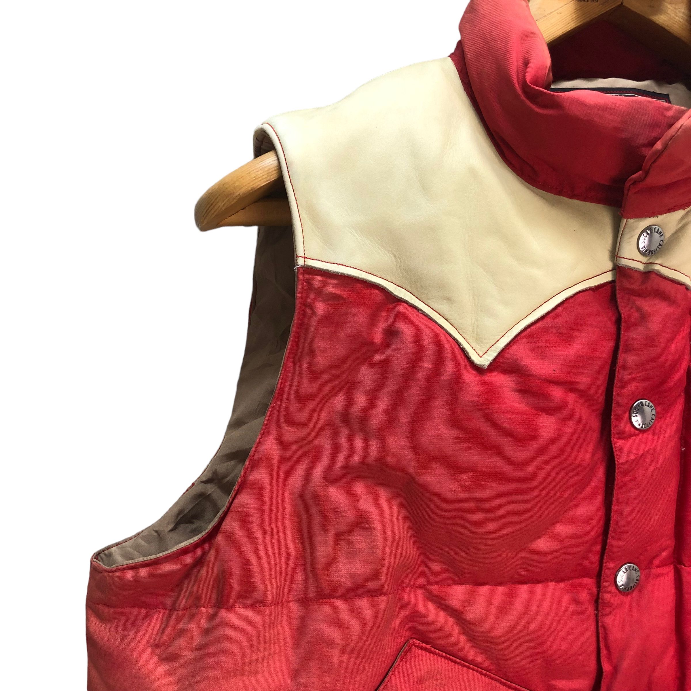 Sugar Cane VINTAGE SUGAR CANE LEATHER PART DOWN VEST #7276-124 Size US M / EU 48-50 / 2 - 5 Thumbnail