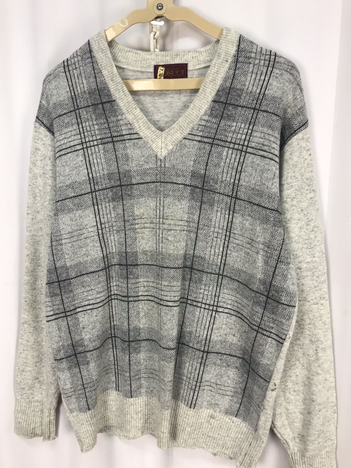 Japanese Brand × Vintage Vintage wool vneck sweatshirt by kosugi Size US M / EU 48-50 / 2 - 5 Thumbnail