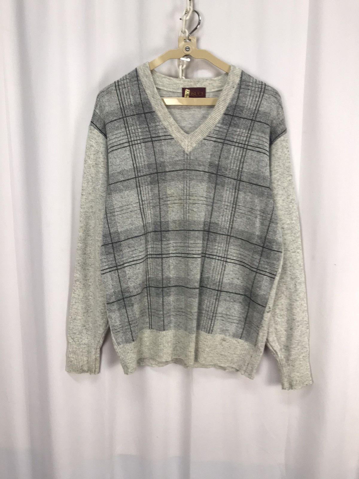 Japanese Brand × Vintage Vintage wool vneck sweatshirt by kosugi Size US M / EU 48-50 / 2 - 6 Thumbnail