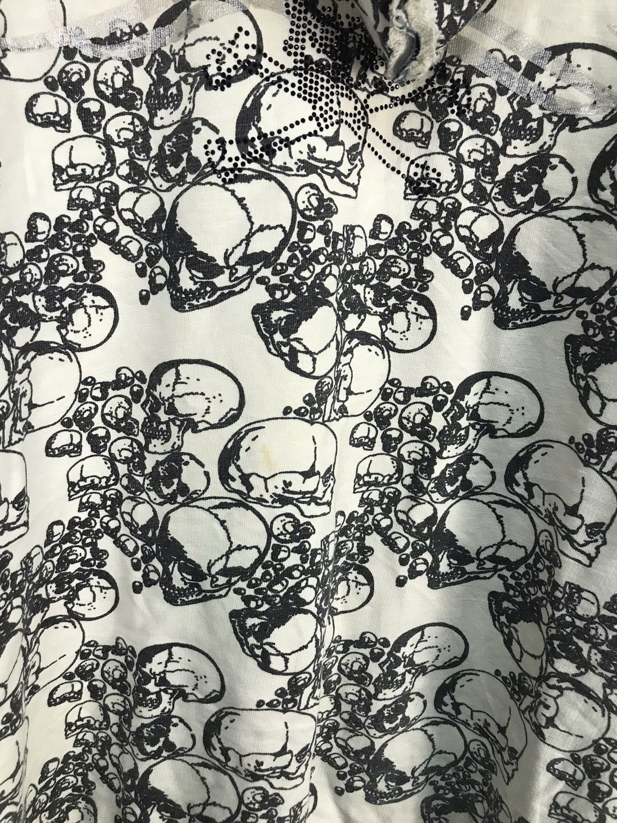 Japanese Brand × Other × Vintage Skull fullprint distressed zipper hoodie Size US L / EU 52-54 / 3 - 7 Thumbnail