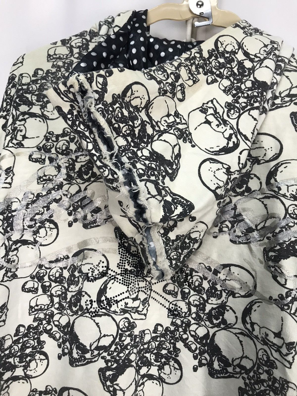 Japanese Brand × Other × Vintage Skull fullprint distressed zipper hoodie Size US L / EU 52-54 / 3 - 8 Thumbnail