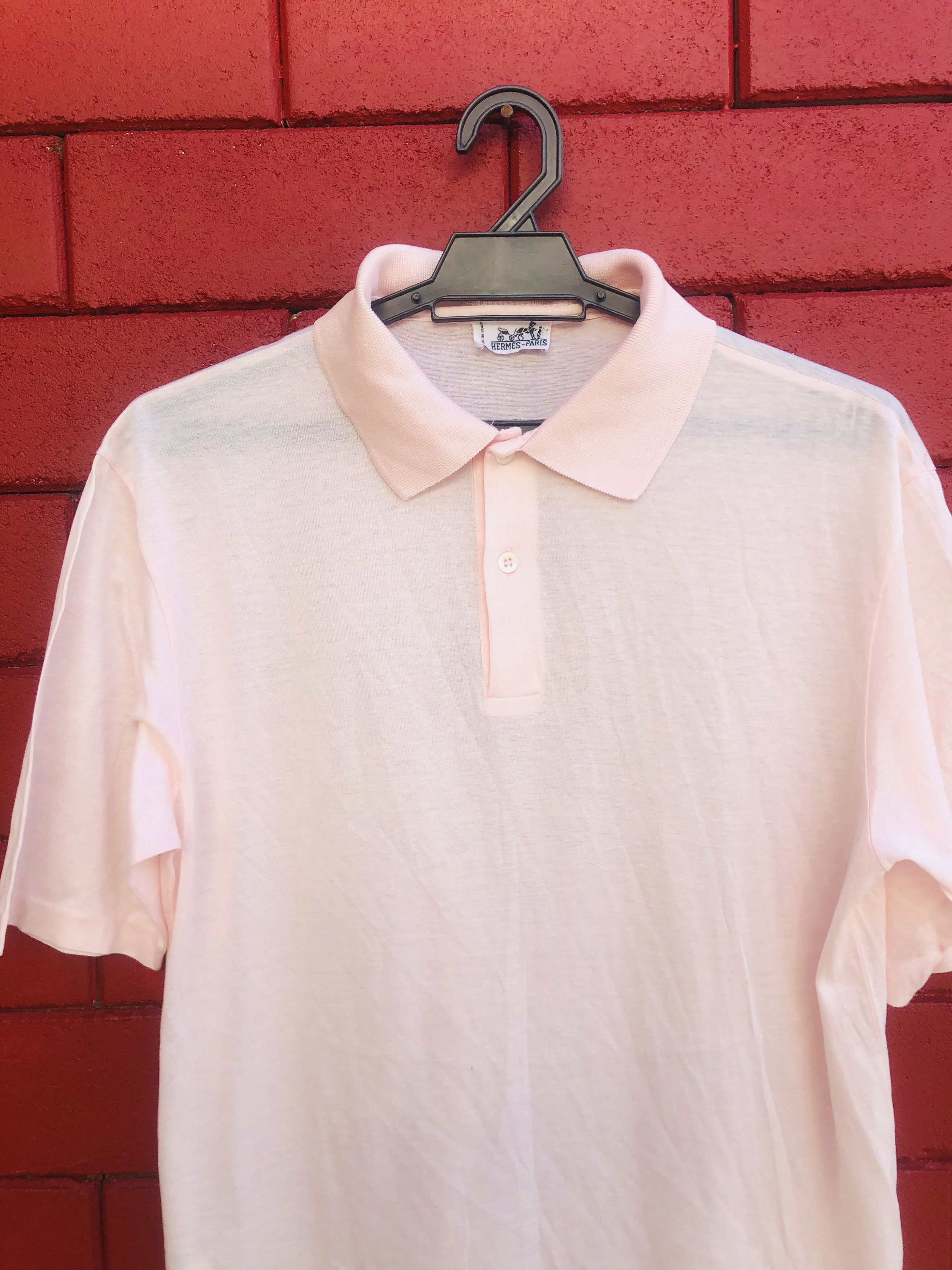 Hermes × Vintage Vintage Hermes Designer Fashion Style Pink Colour Shirt Size US M / EU 48-50 / 2 - 3 Thumbnail