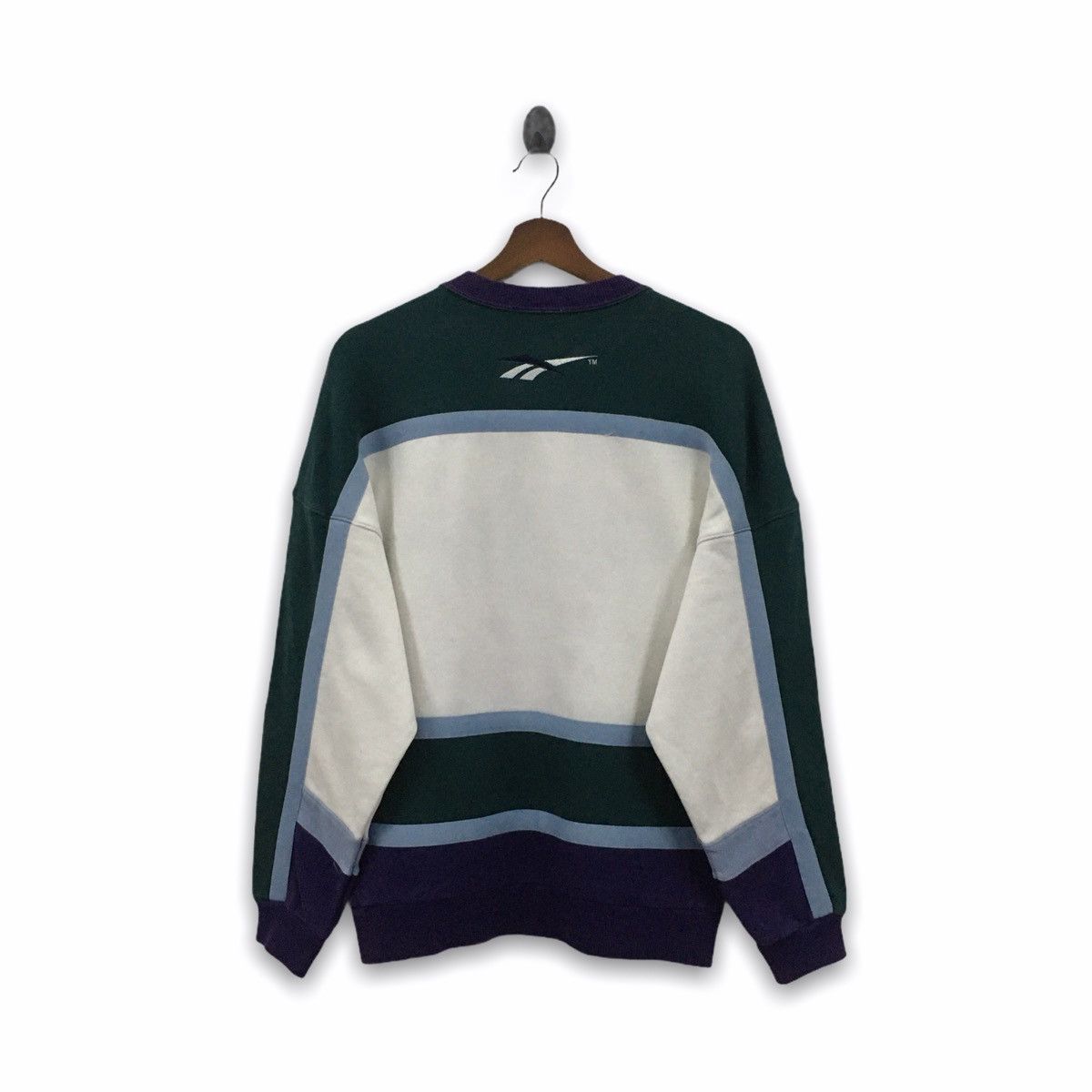 Reebok × Vintage Rare Vintage Reebok Big Logo Embroidery Sweatshirt Size US M / EU 48-50 / 2 - 2 Thumbnail