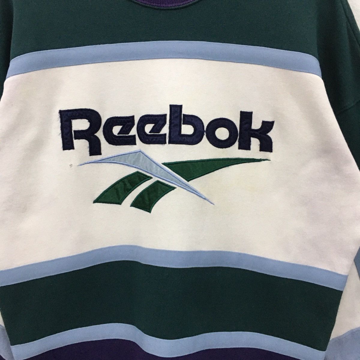 Reebok × Vintage Rare Vintage Reebok Big Logo Embroidery Sweatshirt Size US M / EU 48-50 / 2 - 8 Thumbnail