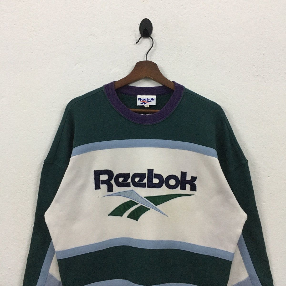 Reebok × Vintage Rare Vintage Reebok Big Logo Embroidery Sweatshirt Size US M / EU 48-50 / 2 - 4 Thumbnail