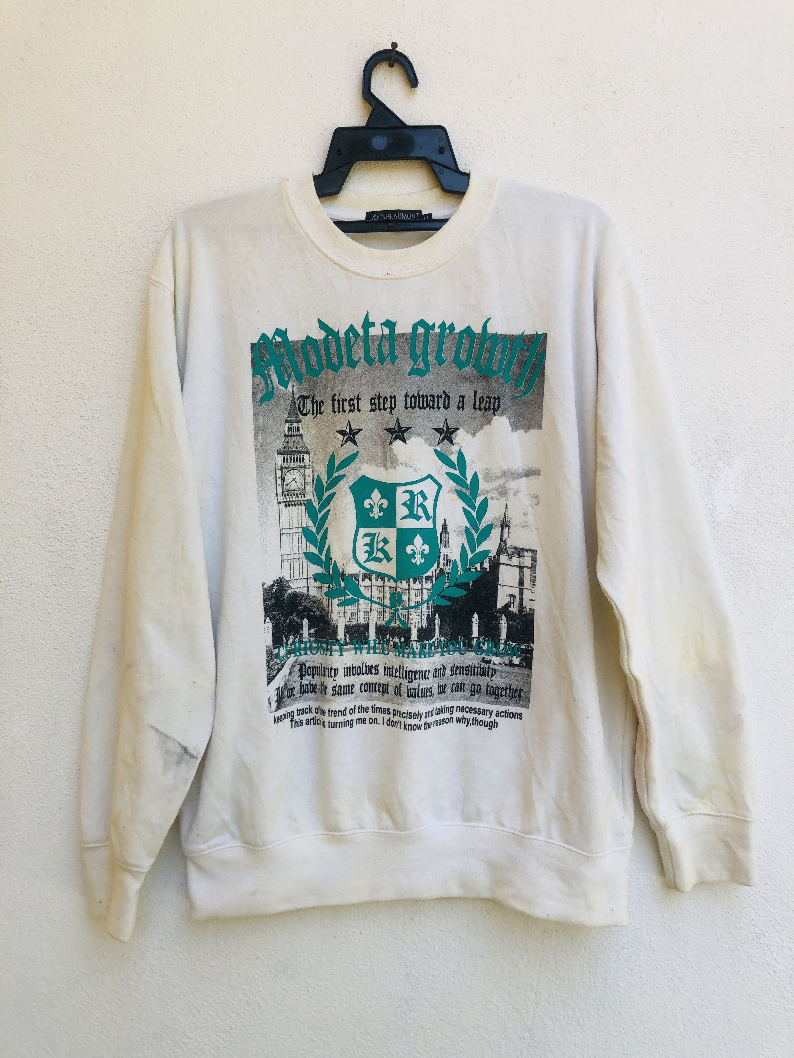 image of Vintage Beaumont Carr Modeta Growth Streewear Fashion in White, Men's (Size Large)