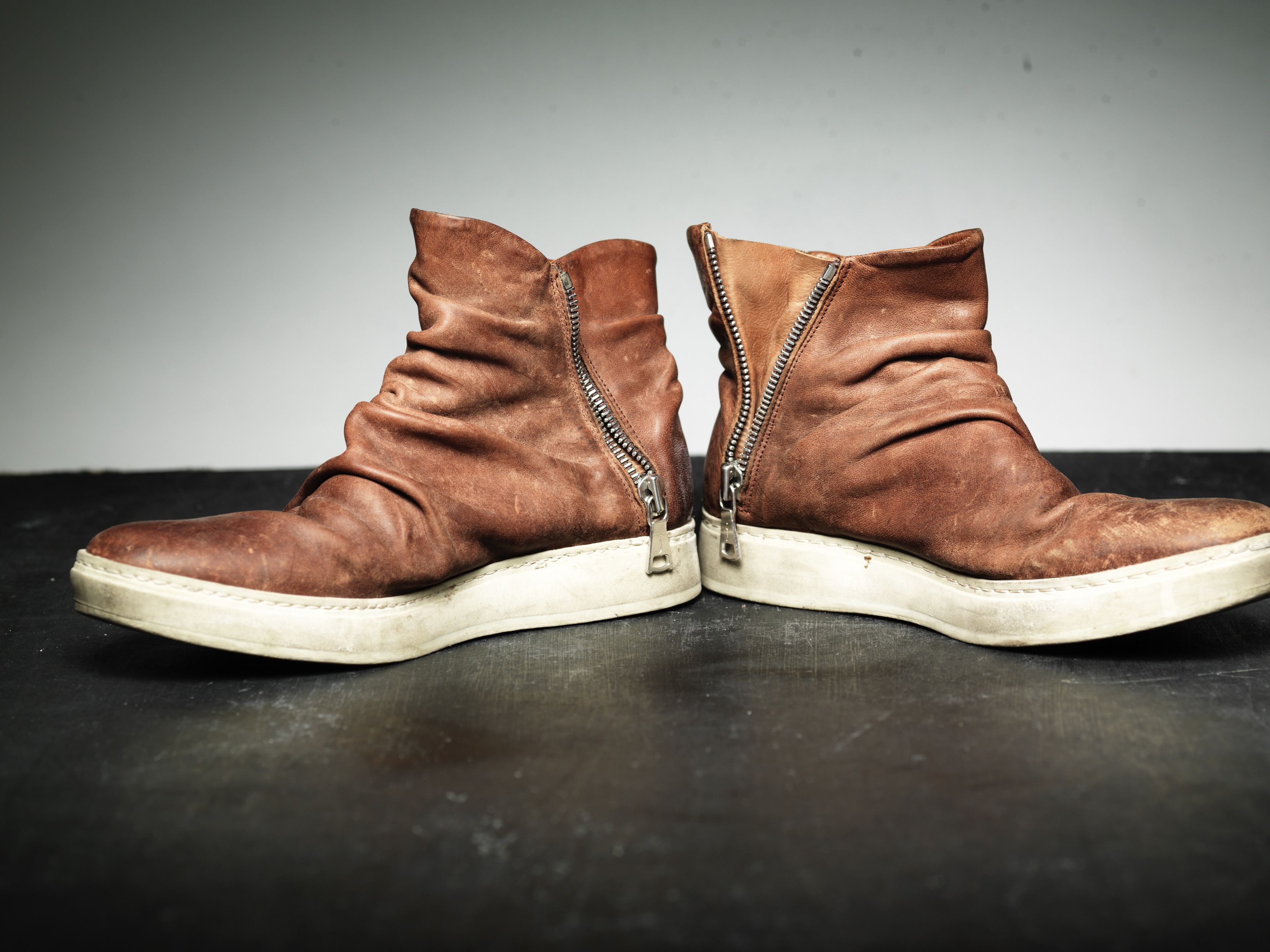 John Varvatos John Varvatos Leather Sharpei Boots Brown Size 10 Size US 10 / EU 43 - 4 Thumbnail