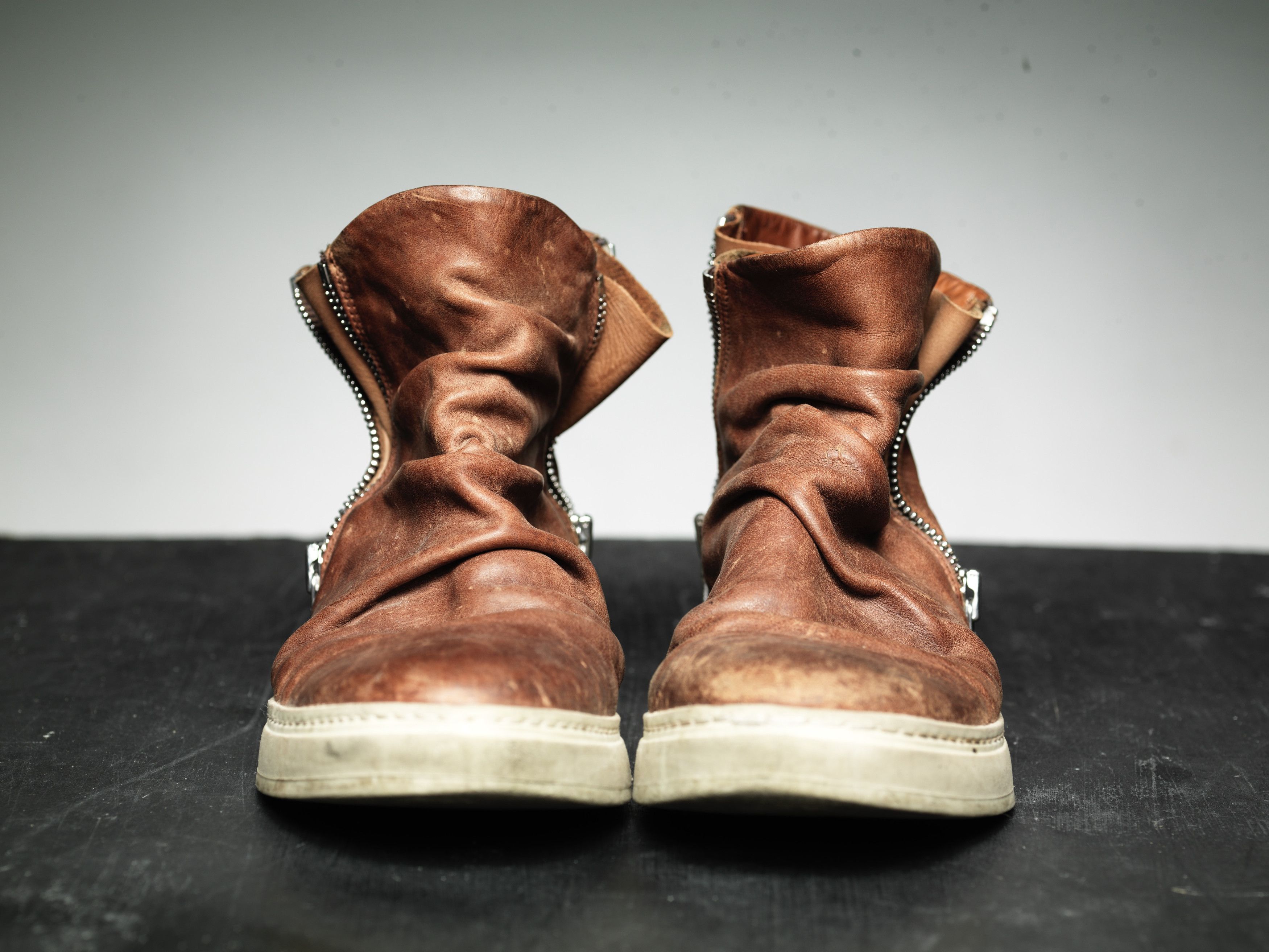 John Varvatos John Varvatos Leather Sharpei Boots Brown Size 10 Size US 10 / EU 43 - 1 Thumbnail