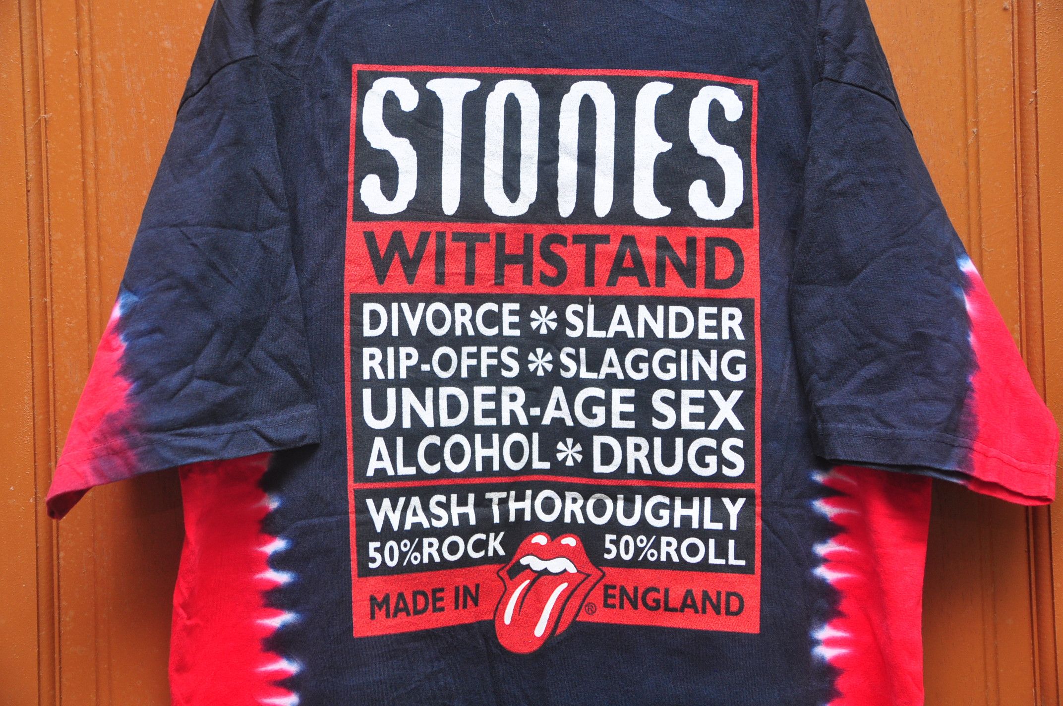 Band Tees × Vintage Vintage Rolling Stone Big Logo Lips Tie Die Travis Scott Size US L / EU 52-54 / 3 - 3 Thumbnail