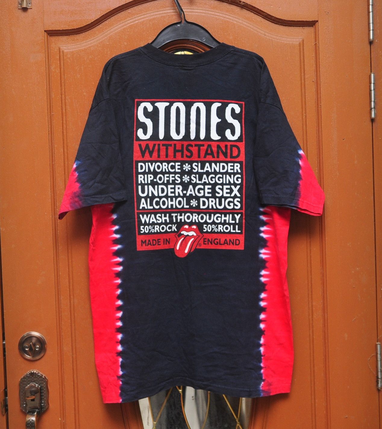 Band Tees × Vintage Vintage Rolling Stone Big Logo Lips Tie Die Travis Scott Size US L / EU 52-54 / 3 - 2 Thumbnail