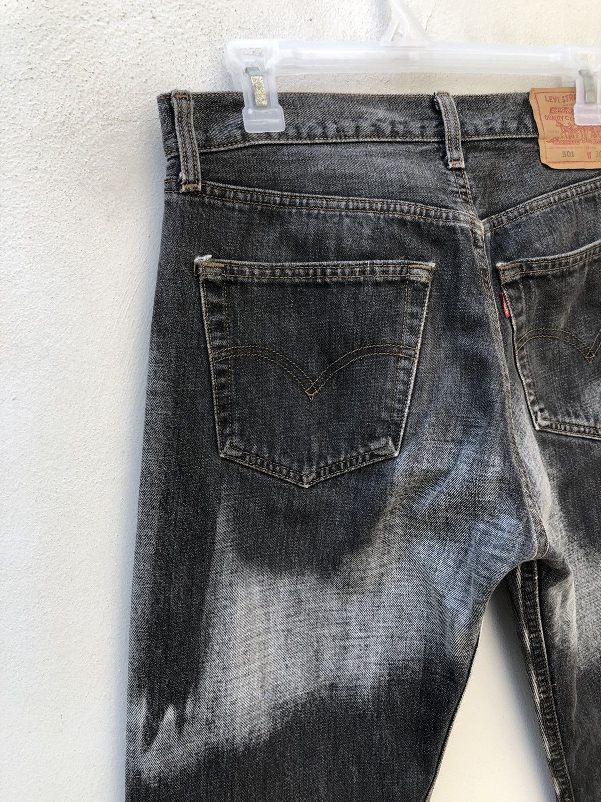 Levi's Vintage Y2K 2003 Levi’s 501 Jeans Distressed Laser Denim Size US 30 / EU 46 - 16 Thumbnail