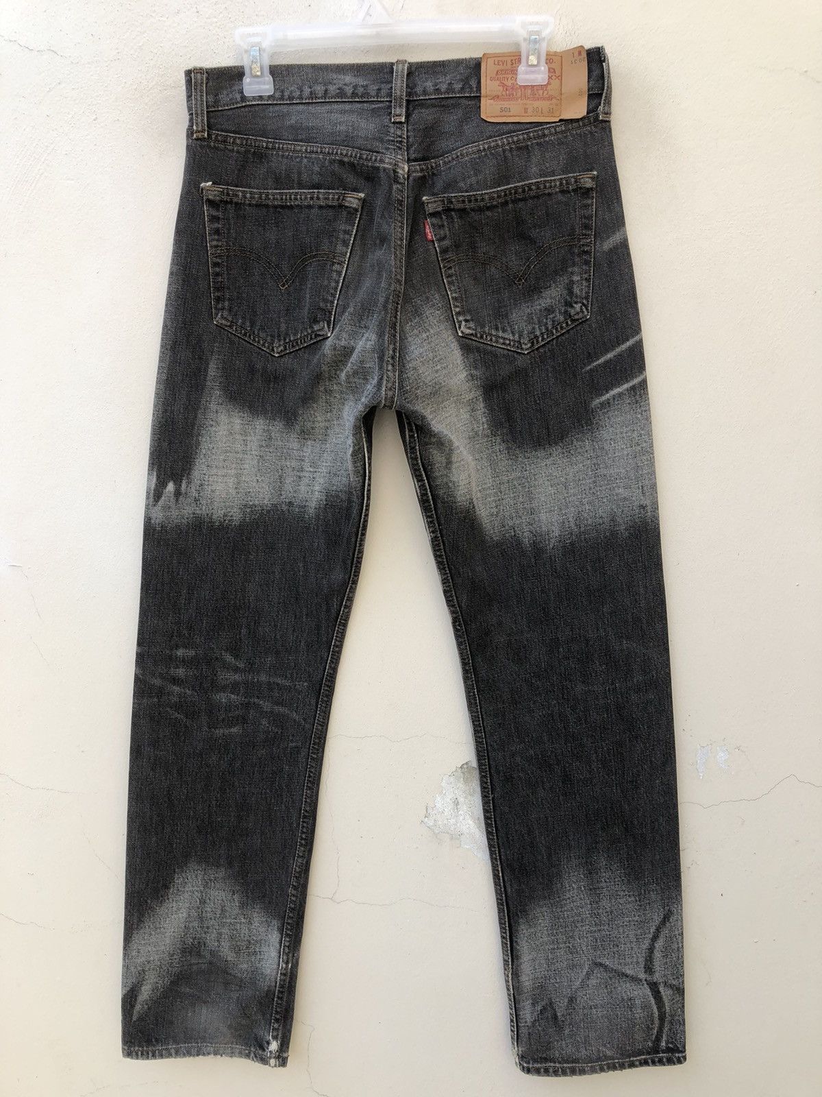 Levi's Vintage Y2K 2003 Levi’s 501 Jeans Distressed Laser Denim Size US 30 / EU 46 - 15 Thumbnail