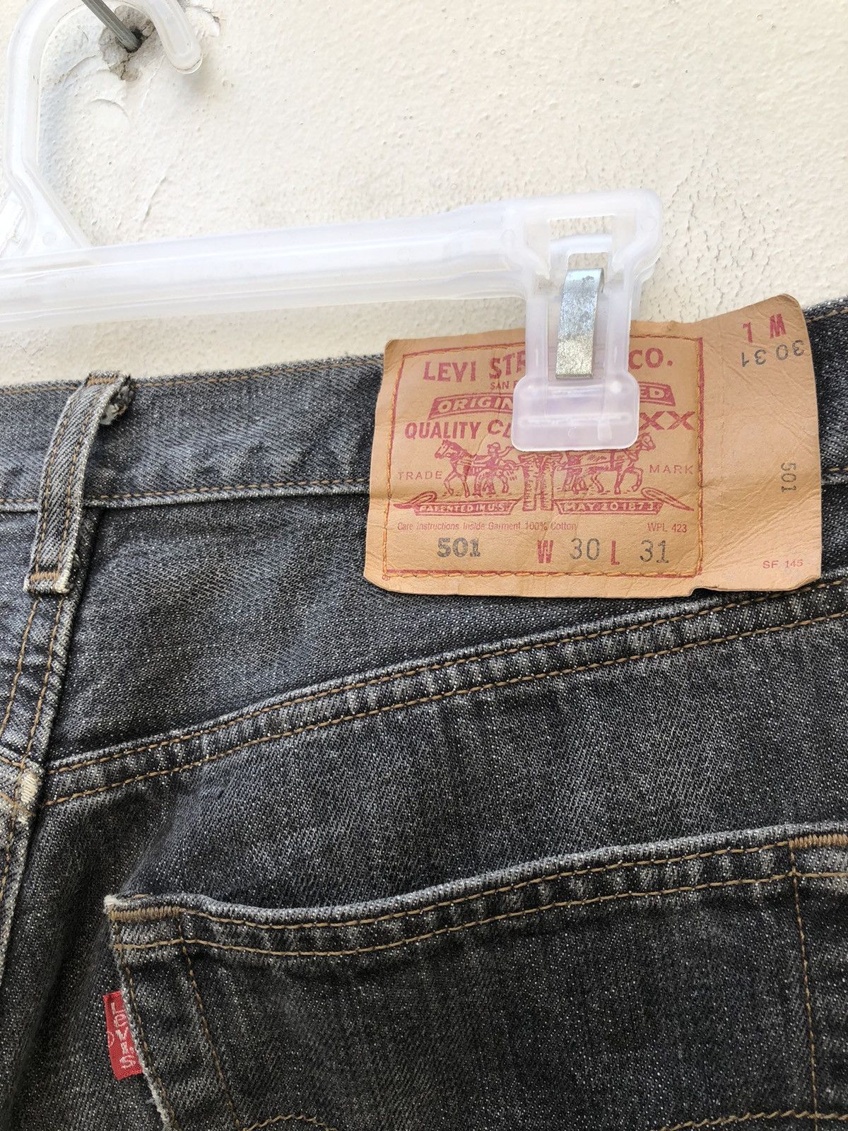 Levi's Vintage Y2K 2003 Levi’s 501 Jeans Distressed Laser Denim Size US 30 / EU 46 - 20 Thumbnail