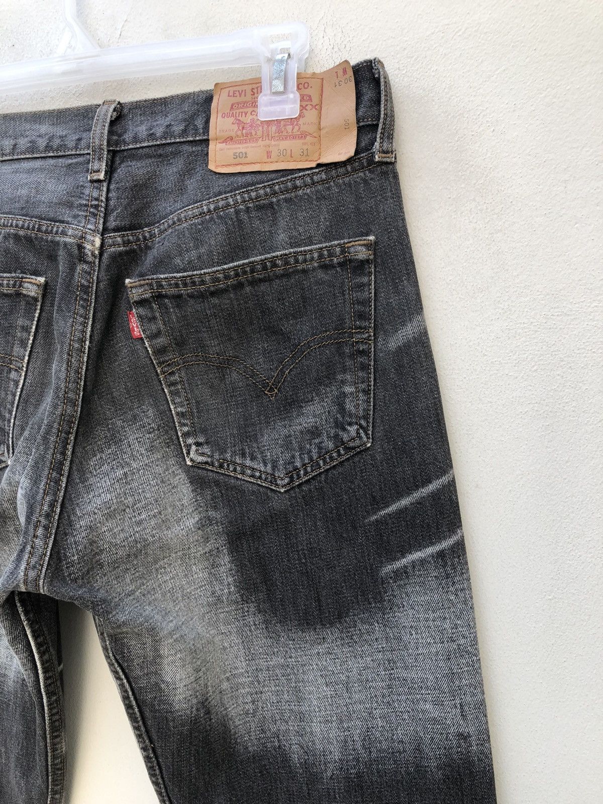 Levi's Vintage Y2K 2003 Levi’s 501 Jeans Distressed Laser Denim Size US 30 / EU 46 - 19 Thumbnail