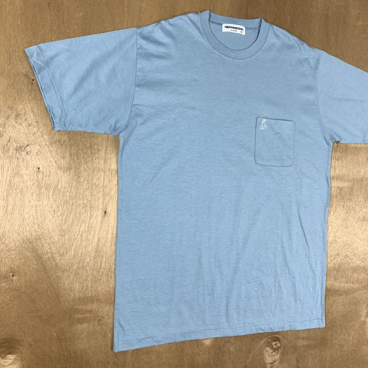 Japanese Brand × Stitch's Jeans × Vintage Vintage 80s WEATHERCOCK Single Stitch Pocket Plain Tshirt Size US M / EU 48-50 / 2 - 5 Thumbnail