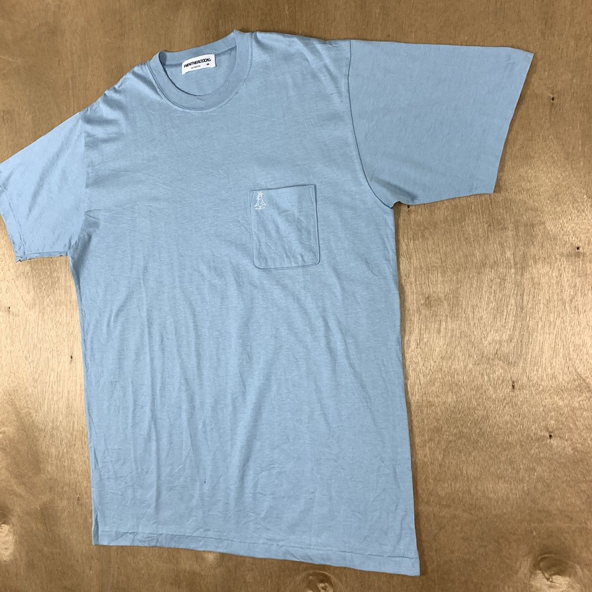 Japanese Brand × Stitch's Jeans × Vintage Vintage 80s WEATHERCOCK Single Stitch Pocket Plain Tshirt Size US M / EU 48-50 / 2 - 6 Thumbnail