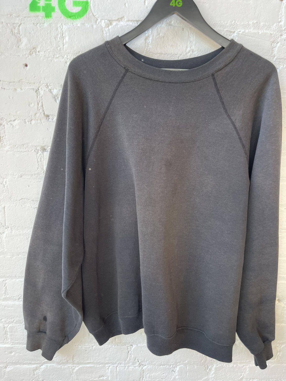 Vintage Vintage Black Blank SUN FADE THRASHED SWEATER COZY XXL Size US XXL / EU 58 / 5 - 1 Thumbnail