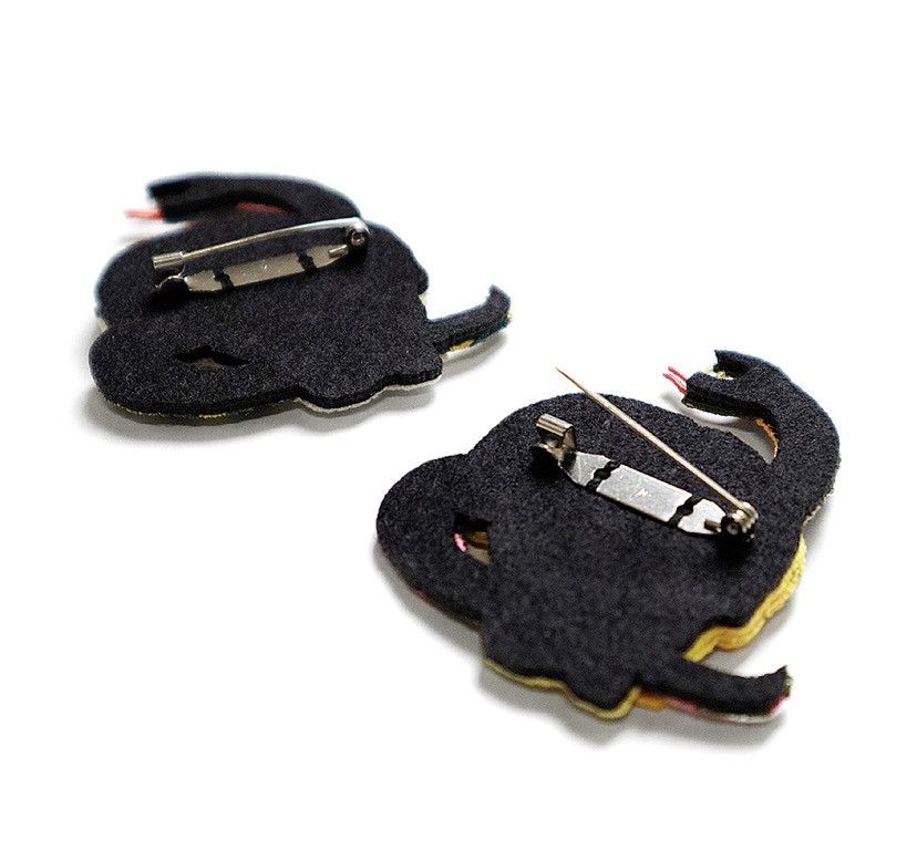 Kapital Kapital 3D Embroidery Pin (Rain Skull) set Size ONE SIZE - 6 Thumbnail
