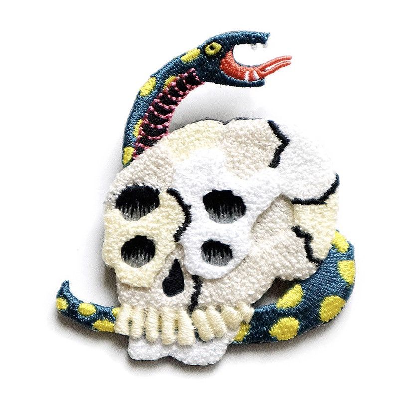 Kapital Kapital 3D Embroidery Pin (Rain Skull) set Size ONE SIZE - 2 Thumbnail