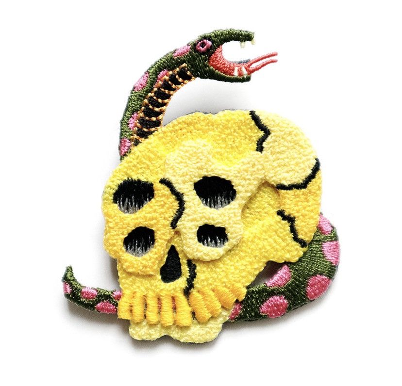 Kapital Kapital 3D Embroidery Pin (Rain Skull) set Size ONE SIZE - 3 Thumbnail