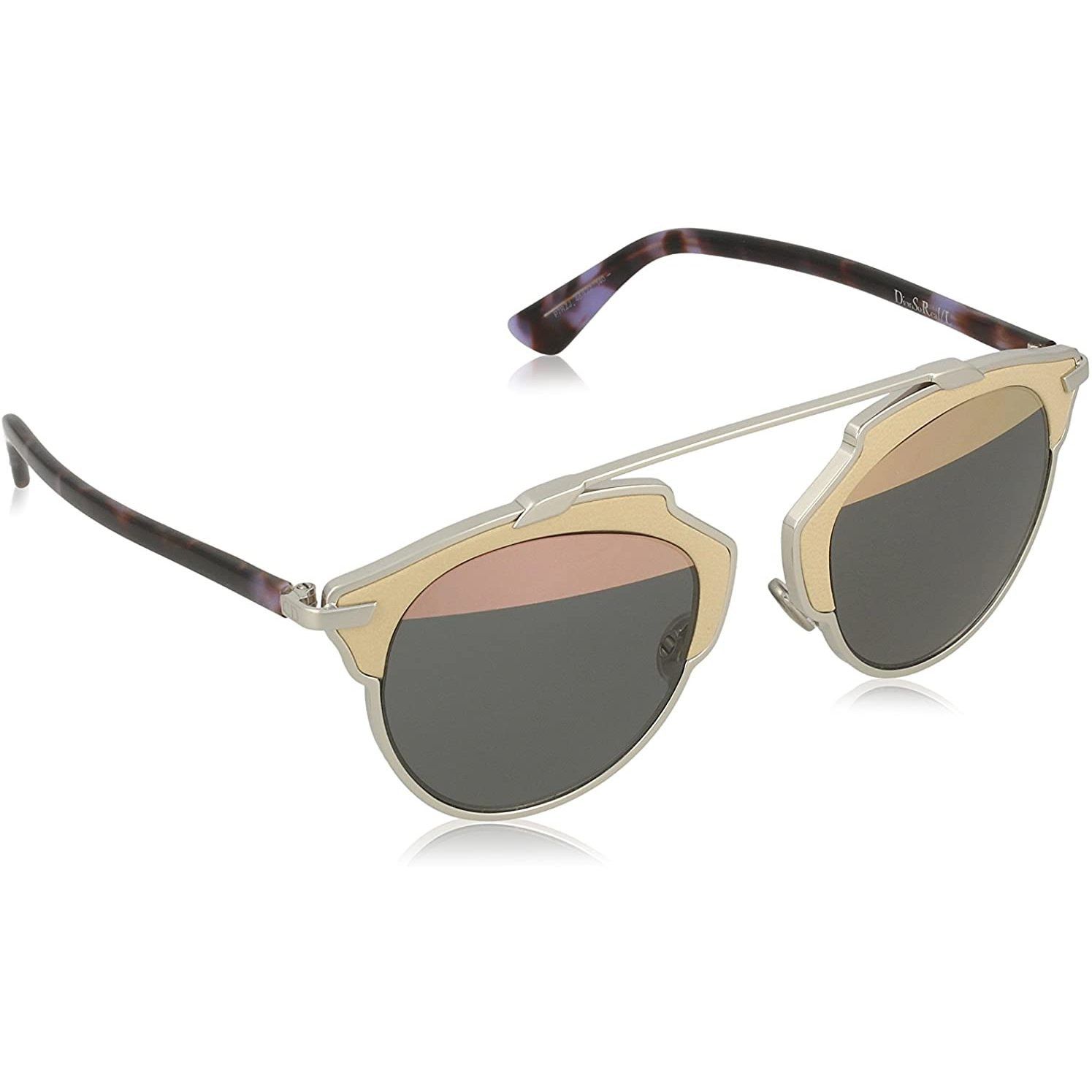 Dior DIOR DiorSoReal unisex biege leather metal frame sunglasses Size ONE SIZE - 1 Thumbnail