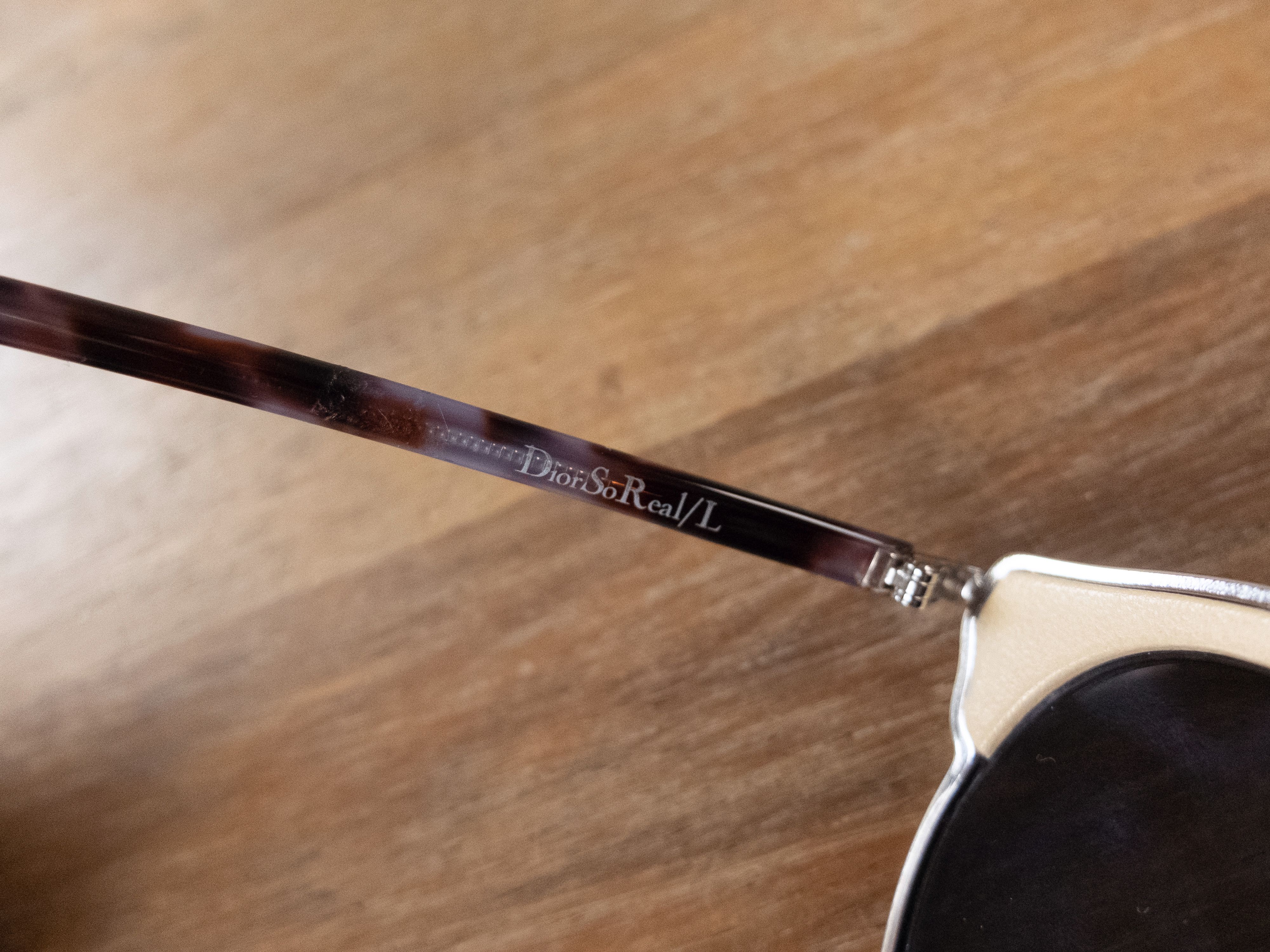 Dior DIOR DiorSoReal unisex biege leather metal frame sunglasses Size ONE SIZE - 7 Thumbnail