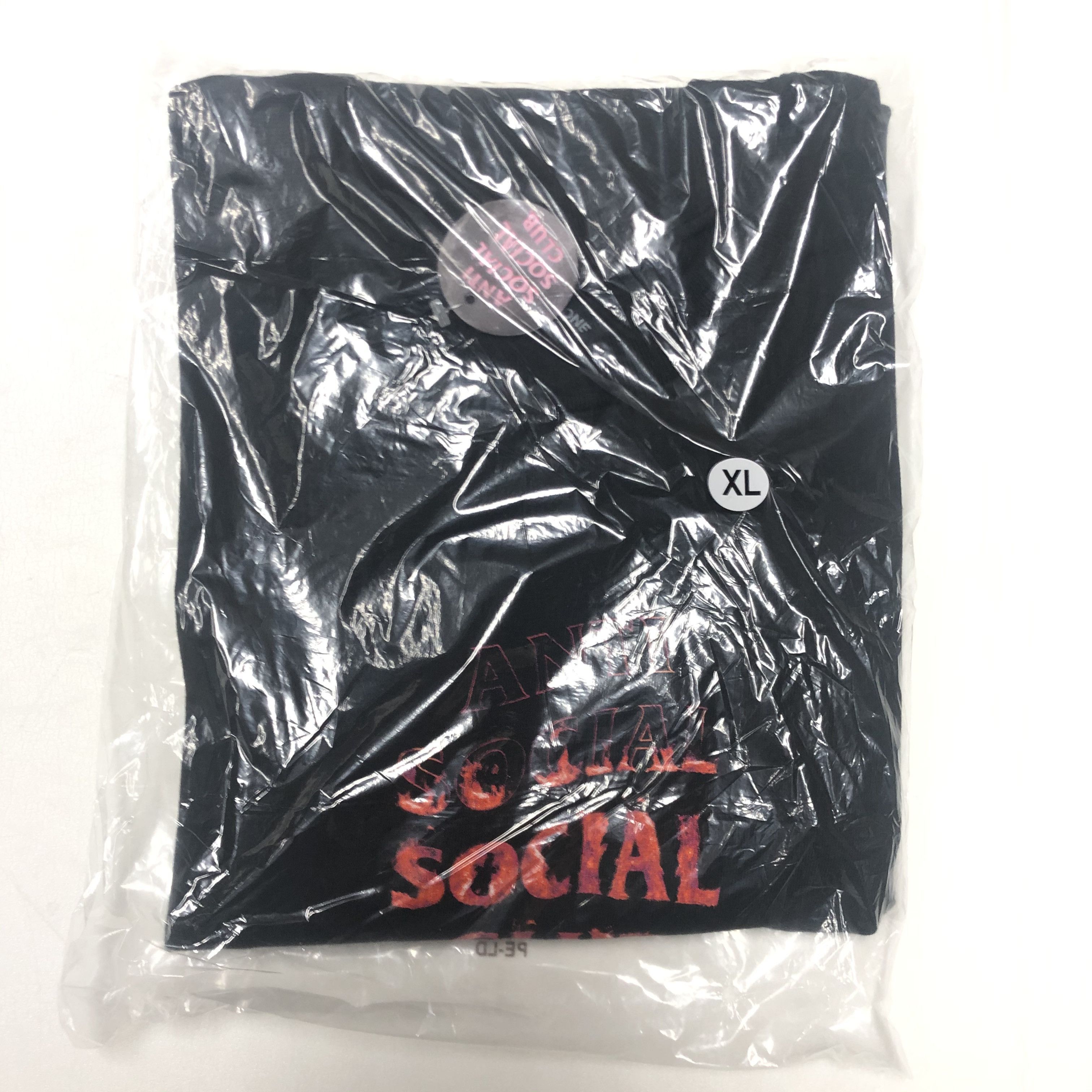 Anti Social Social Club × Members Only DS member exclusive ASSC Pink Flame A Fire inside Black Tee Size US XL / EU 56 / 4 - 2 Thumbnail