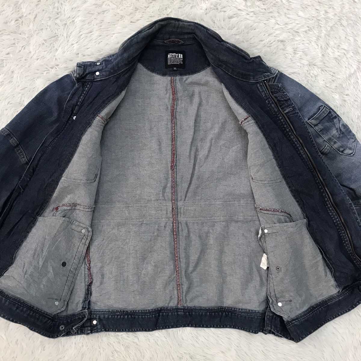 Japanese Brand Blue B Neo Denim Jacket Size US L / EU 52-54 / 3 - 17 Thumbnail