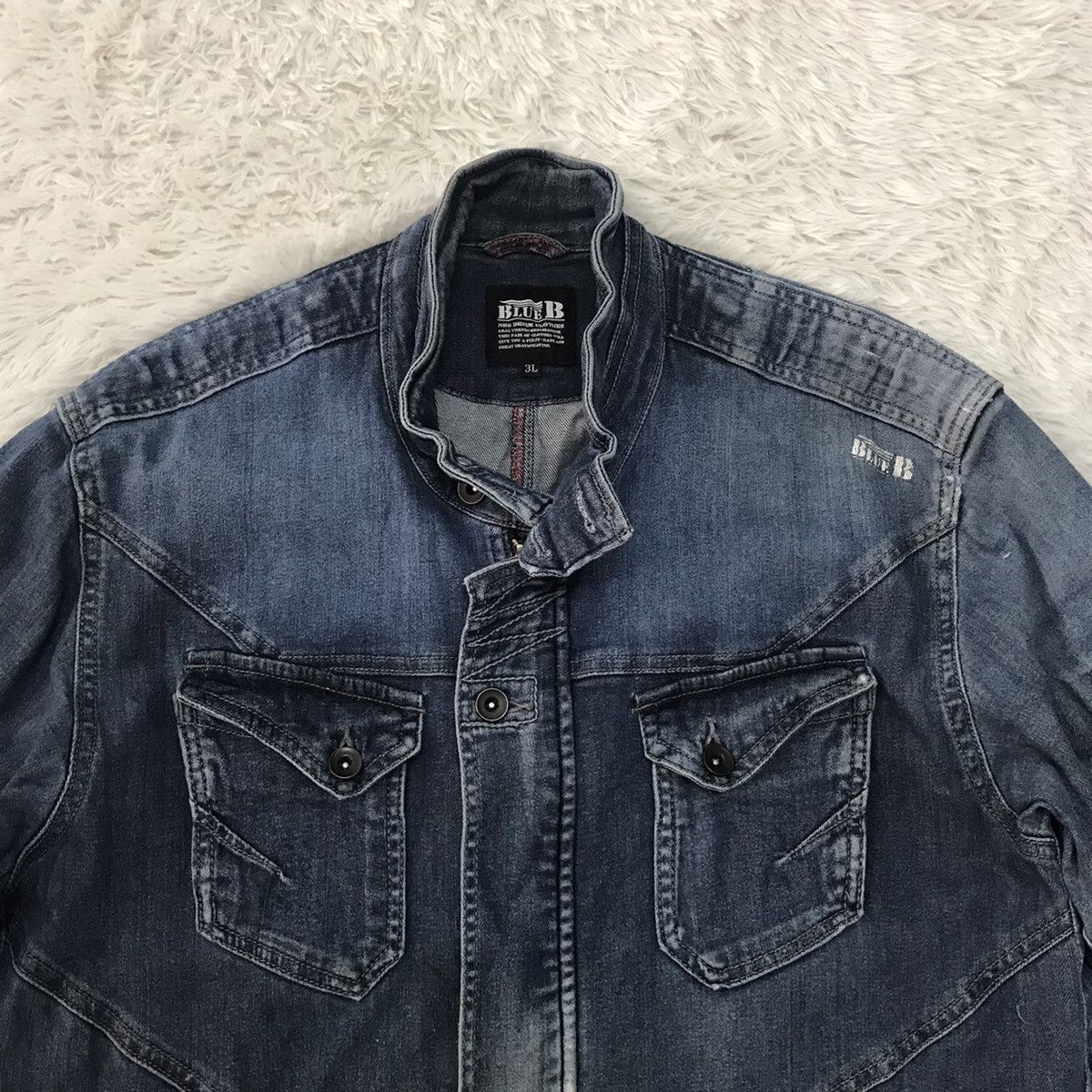 Japanese Brand Blue B Neo Denim Jacket Size US L / EU 52-54 / 3 - 7 Thumbnail